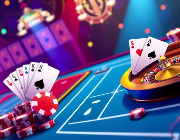 Poker showdown with multiple players revealing hands, winnings being awarded